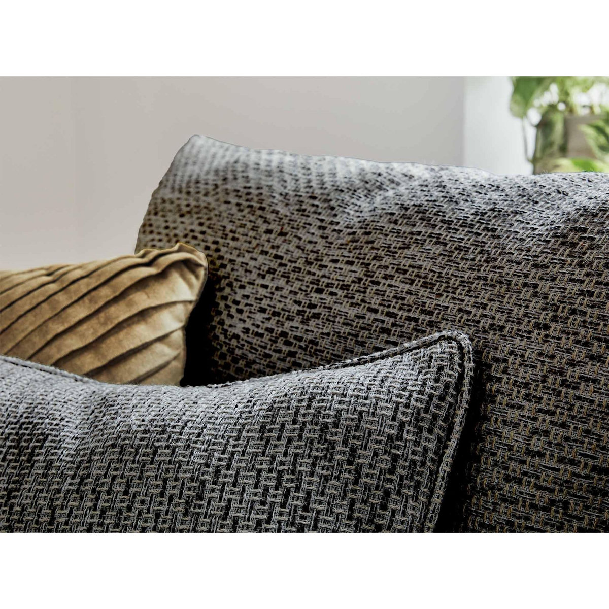 BEST MOBILIER Opale - canapé panoramique en u - 7 places - convertible - avec coffre - en tissu et simili