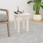 VIDAXL Table basse Blanc Ø 35x35 cm Bois massif de pin
