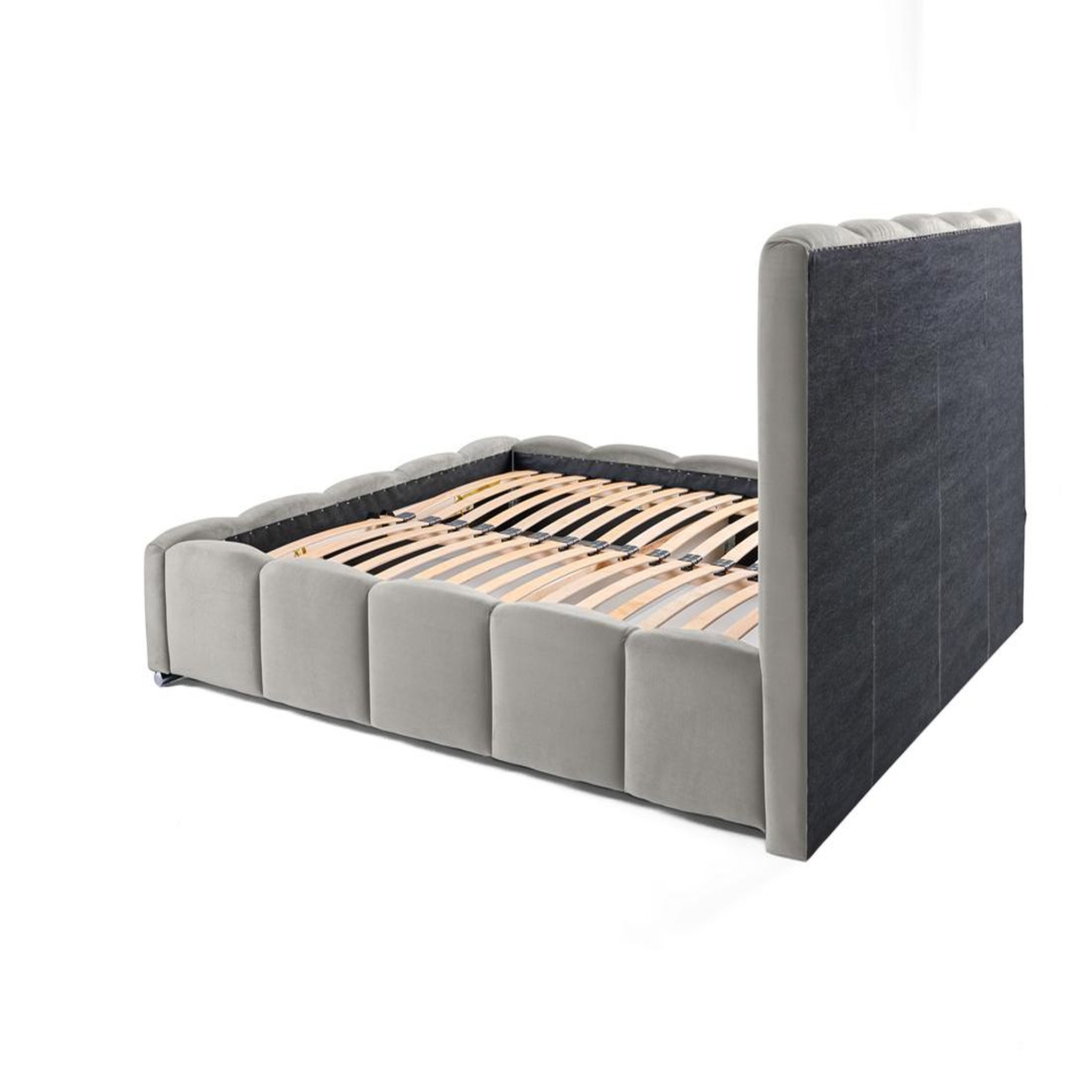 Voir la diapositive 6 : BEST MOBILIER Torreon - lit coffre - 140x200 - sommier inclus - en velours