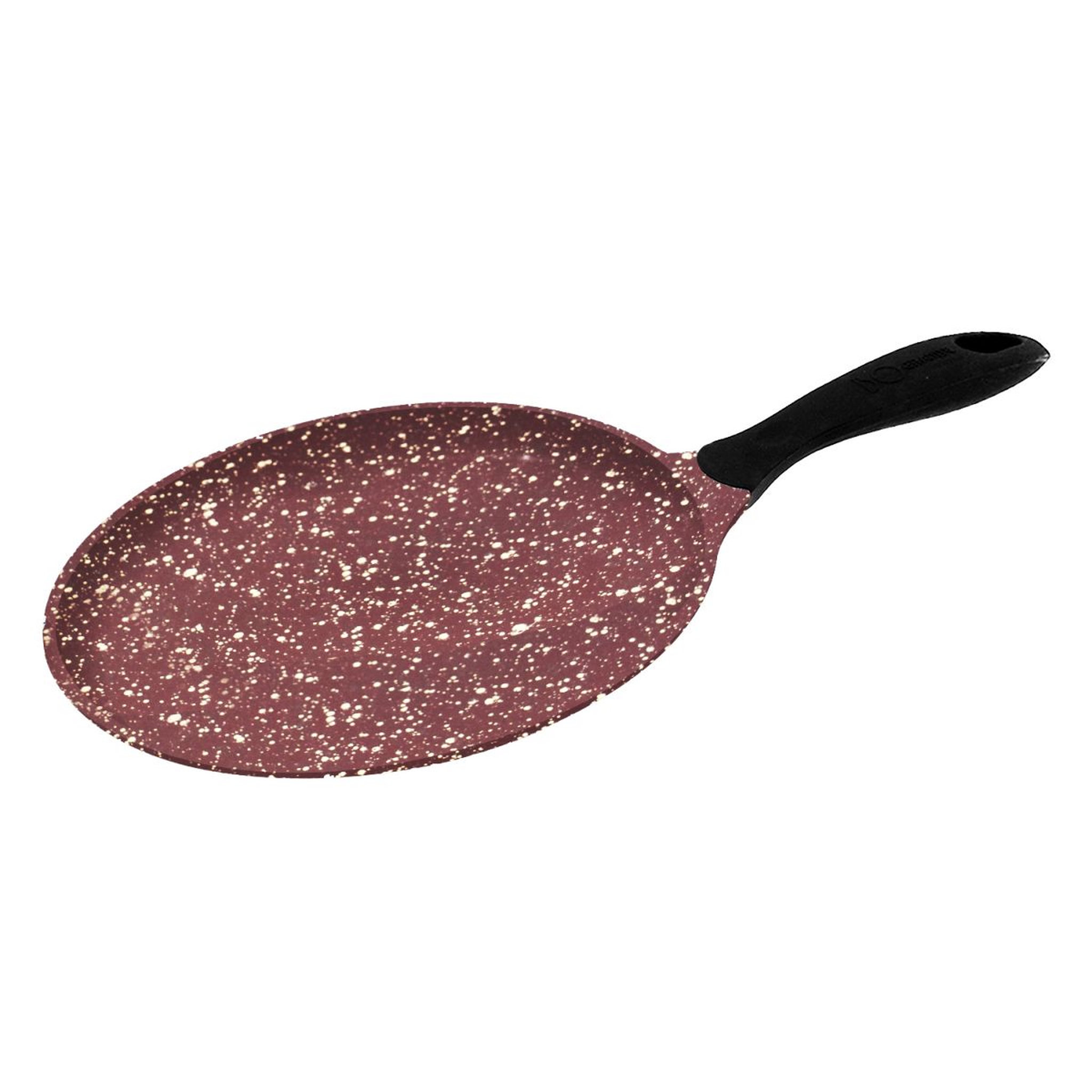 ROSSETTO Crépière 25cm bordeaux effet pierre en fonte d'aluminium
