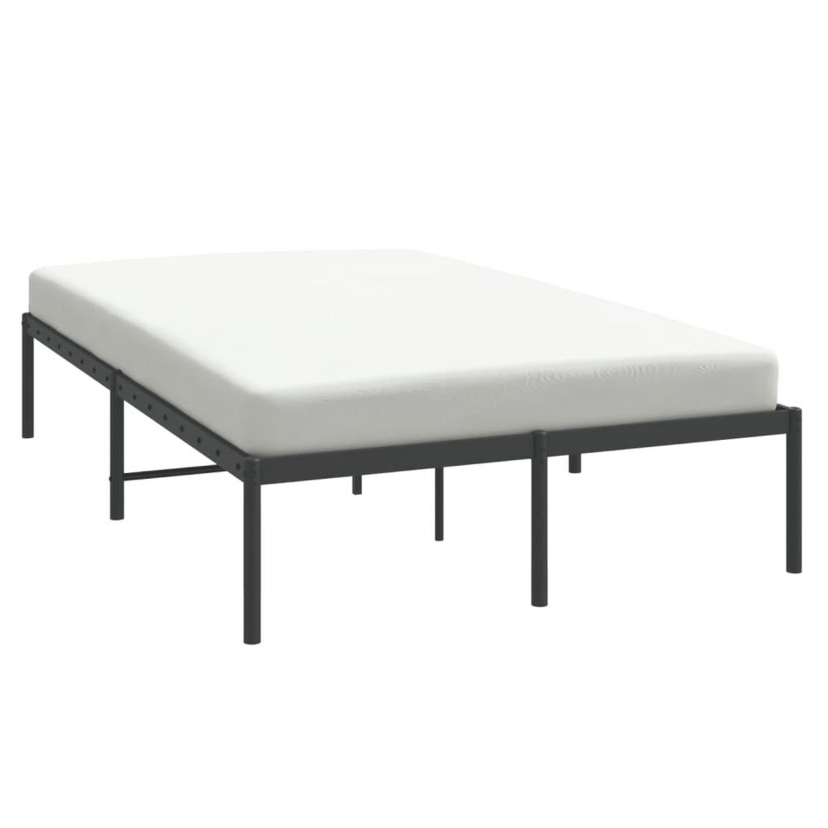 VIDAXL Cadre de lit metal sans matelas noir 120x190 cm