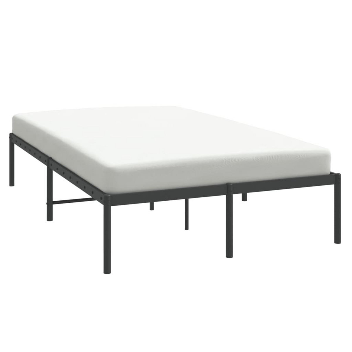 VIDAXL Cadre de lit metal sans matelas noir 120x190 cm