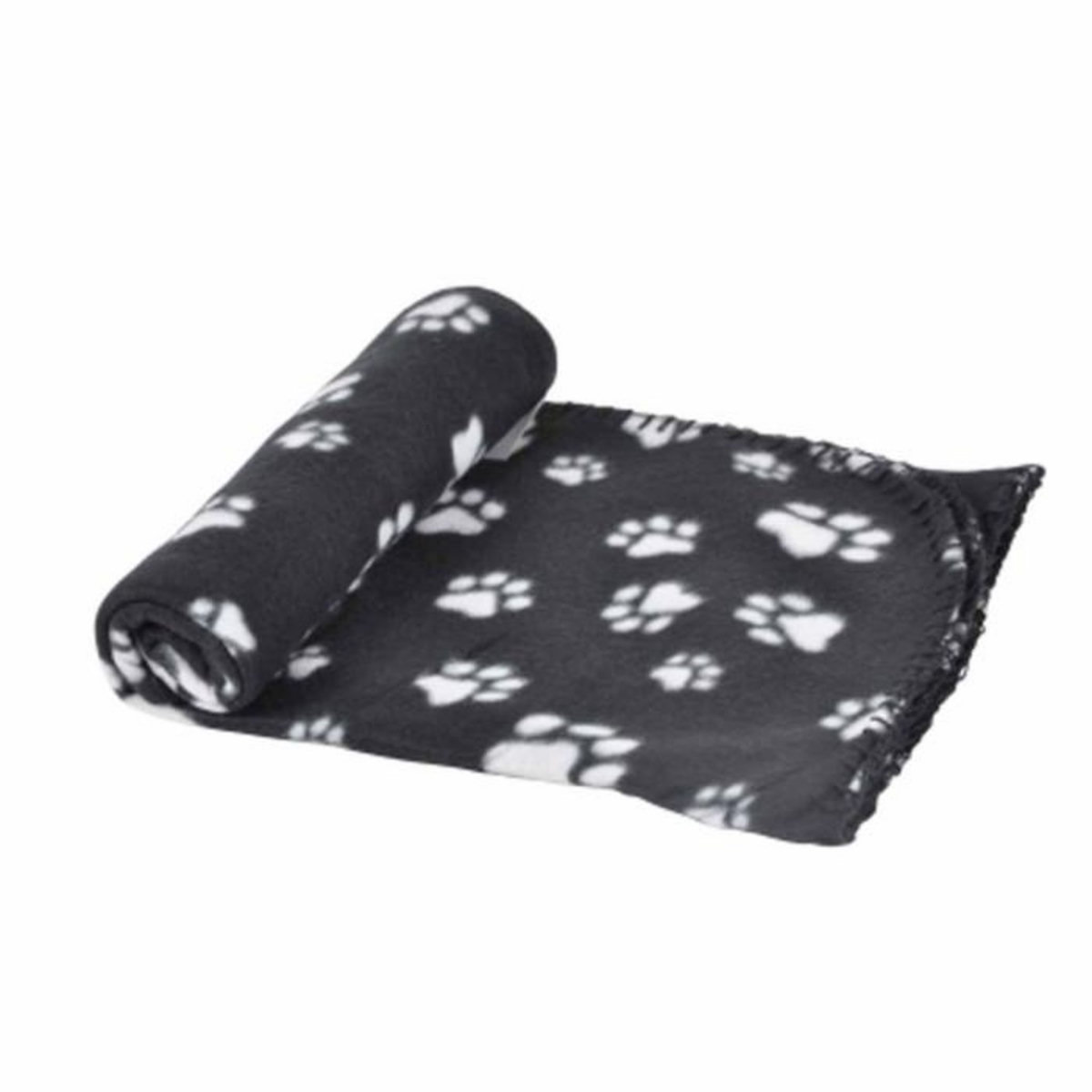 Paris Prix Plaid Polaire pour Chien  Pattes  100cm Noir