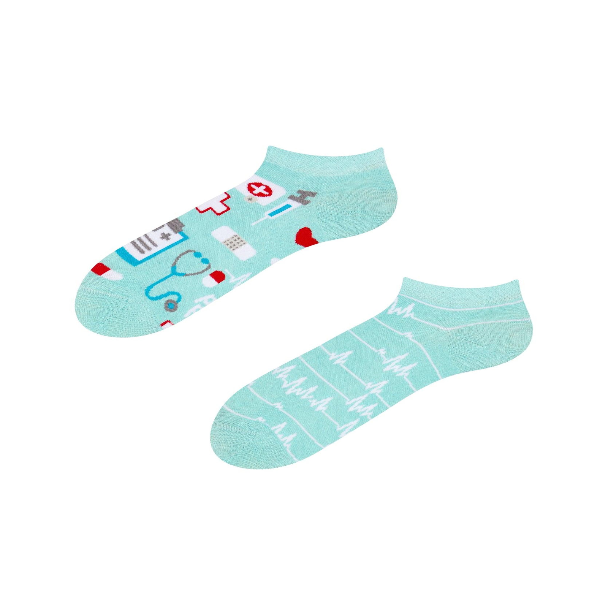 DEDOLES Socquettes médecine et ecg. Coloris disponibles : Multicolore