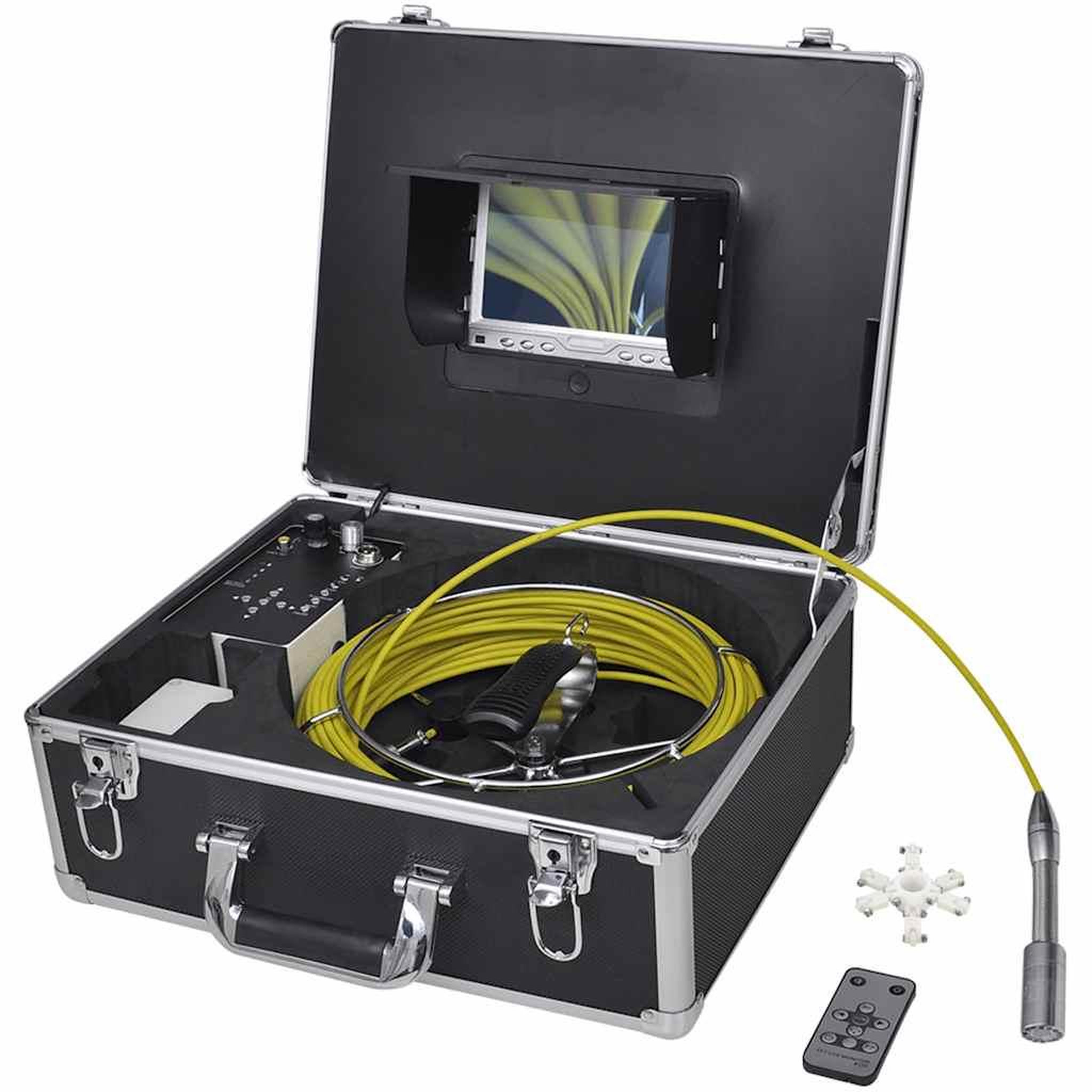 VIDAXL Camera d'inspection de tuyaux 30 m avec boîtier de commande dvr