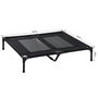Voir la diapositive 3 : PAWHUT Lit sur pieds pour chien chat lit de camp animal lit surélevé Oxford textilène micro-perforé dim. 92L x 76l x 18H cm noir