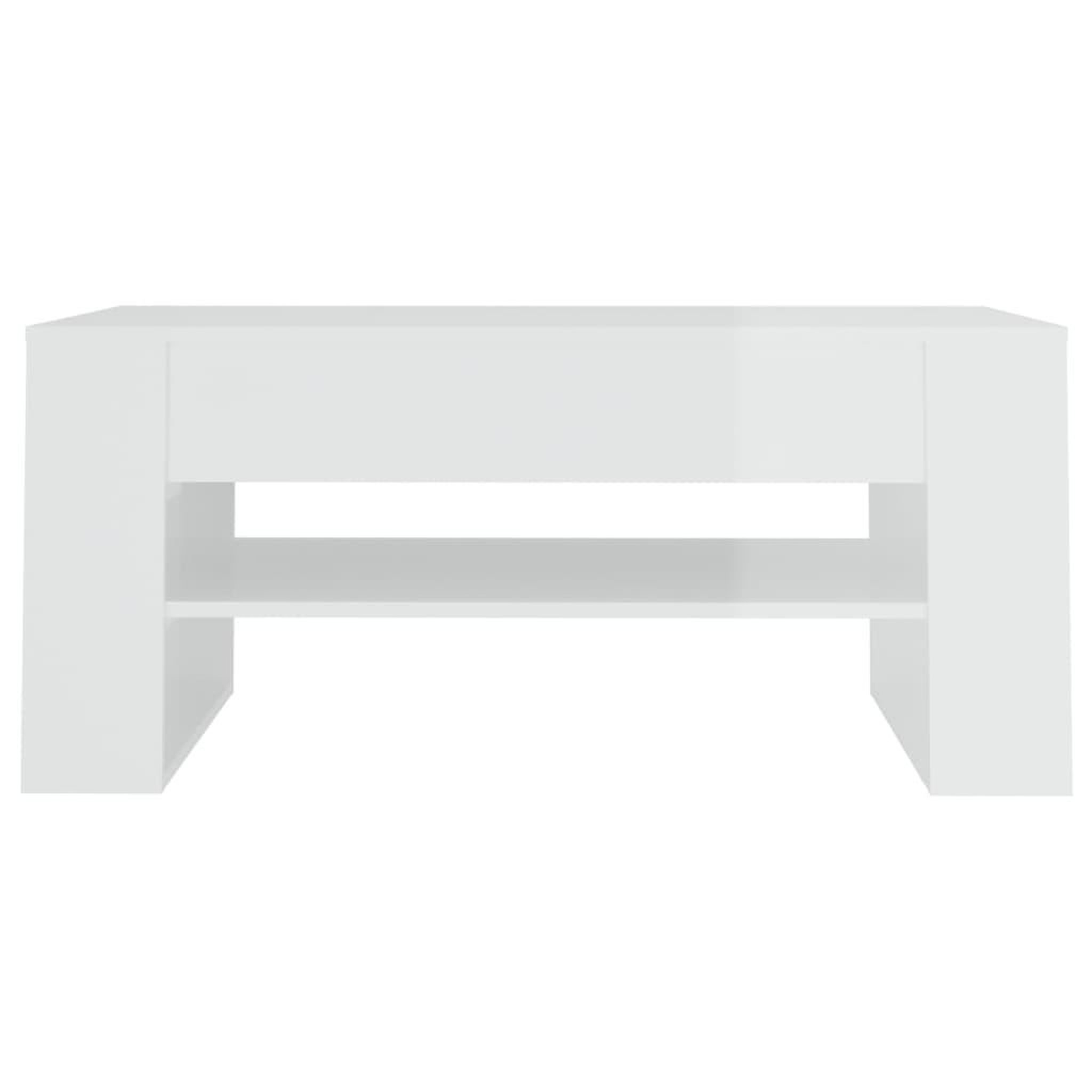 Voir la diapositive 3 : VIDAXL Table basse blanc brillant 102x55x45 cm bois d'ingenierie