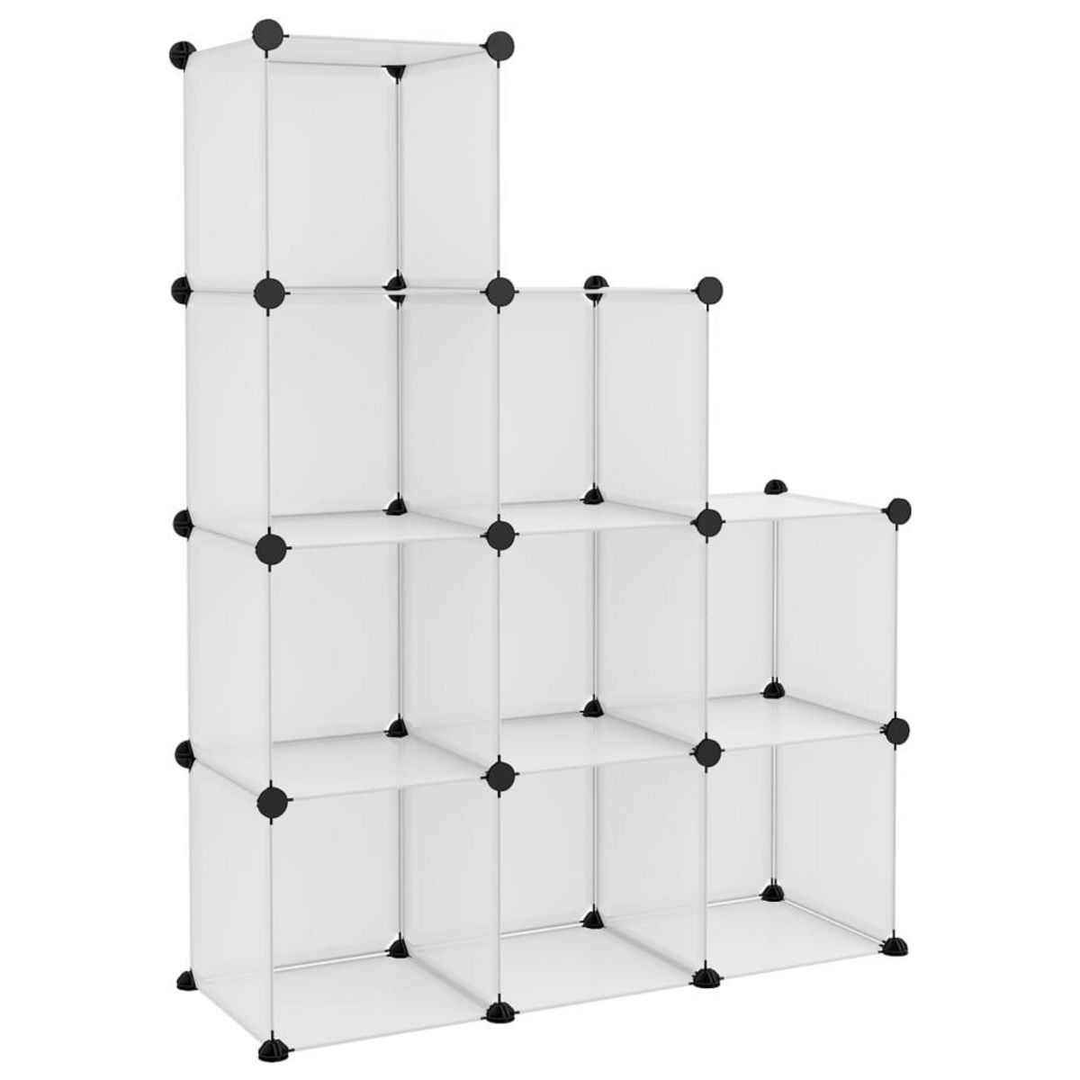 VIDAXL Cubes de rangement 9 pcs Transparent PP