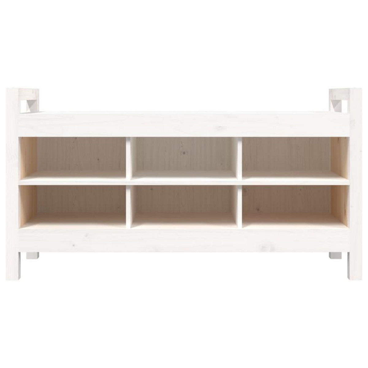 VIDAXL Banc d'entree Blanc 110x40x60 cm Bois de pin massif