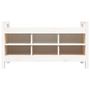 Voir la diapositive 3 : VIDAXL Banc d'entree Blanc 110x40x60 cm Bois de pin massif