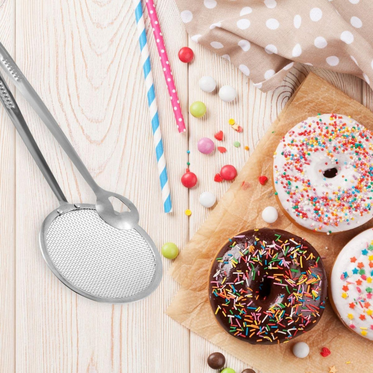 ZENKER Ensemble de 2 Pinces à friture pour beignets au chocolat 28,5 cm Zenker