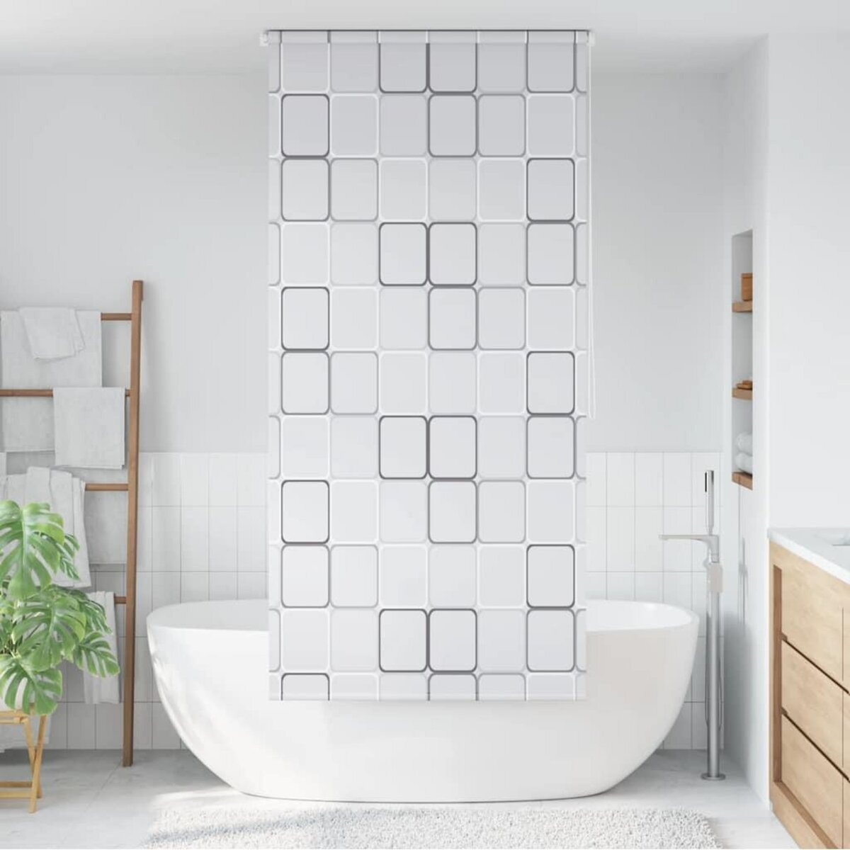 VIDAXL Store roulant de douche 120x240 cm Carre