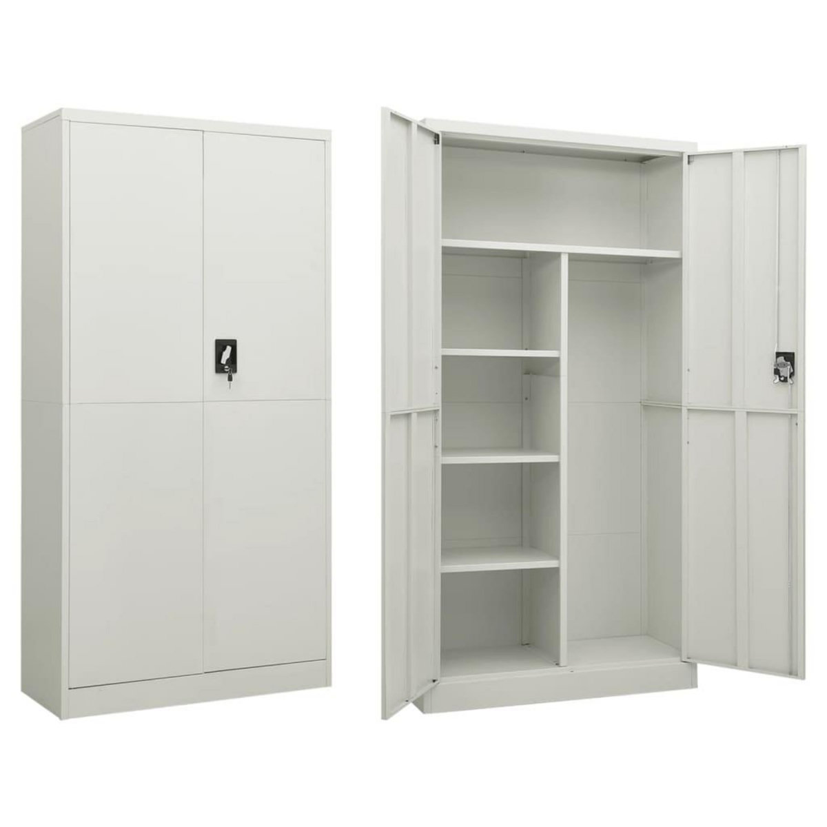 VIDAXL Armoire a casiers Gris clair 90x40x180 cm Acier