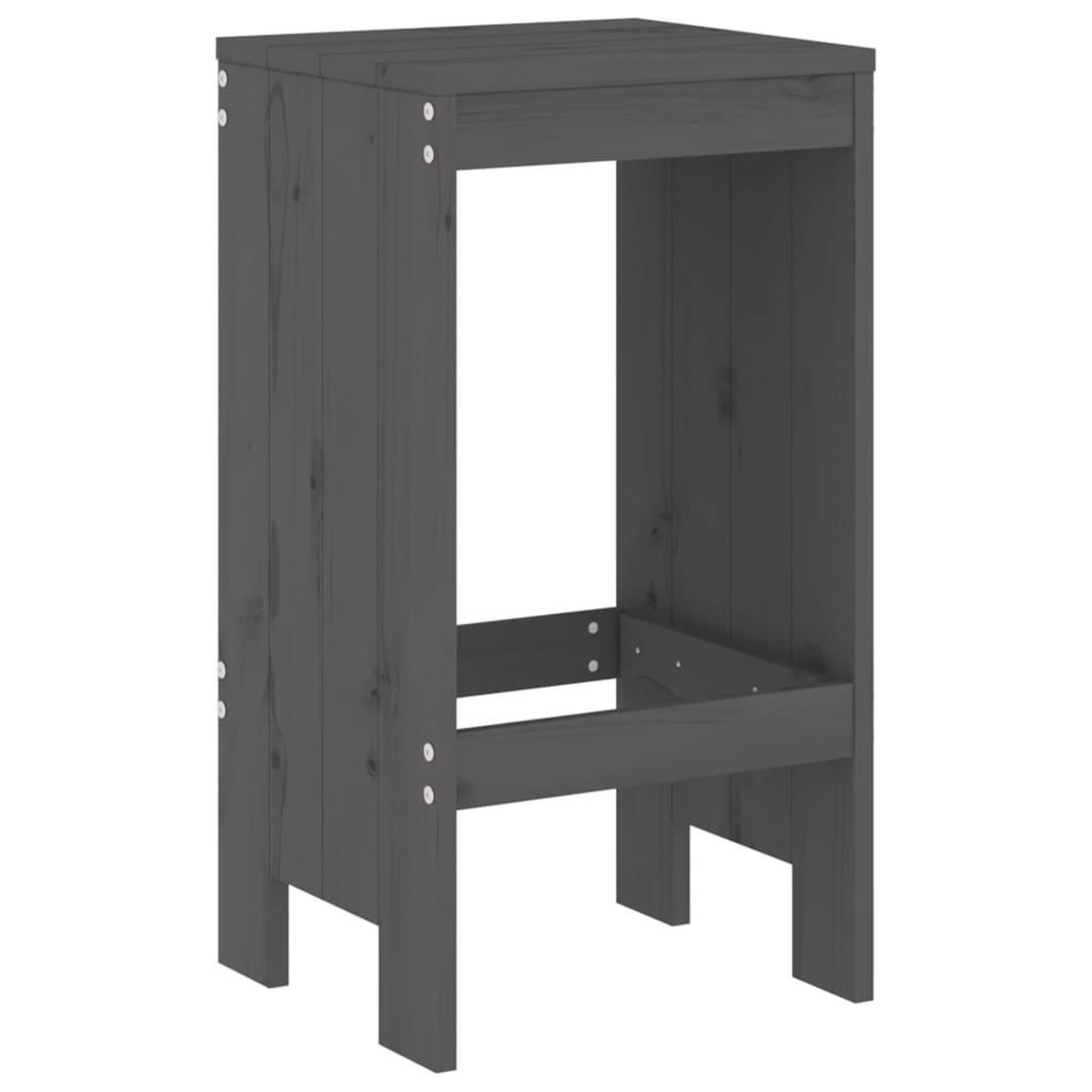 Voir la diapositive 4 : VIDAXL Ensemble de bar de jardin 5 pcs gris bois de pin massif