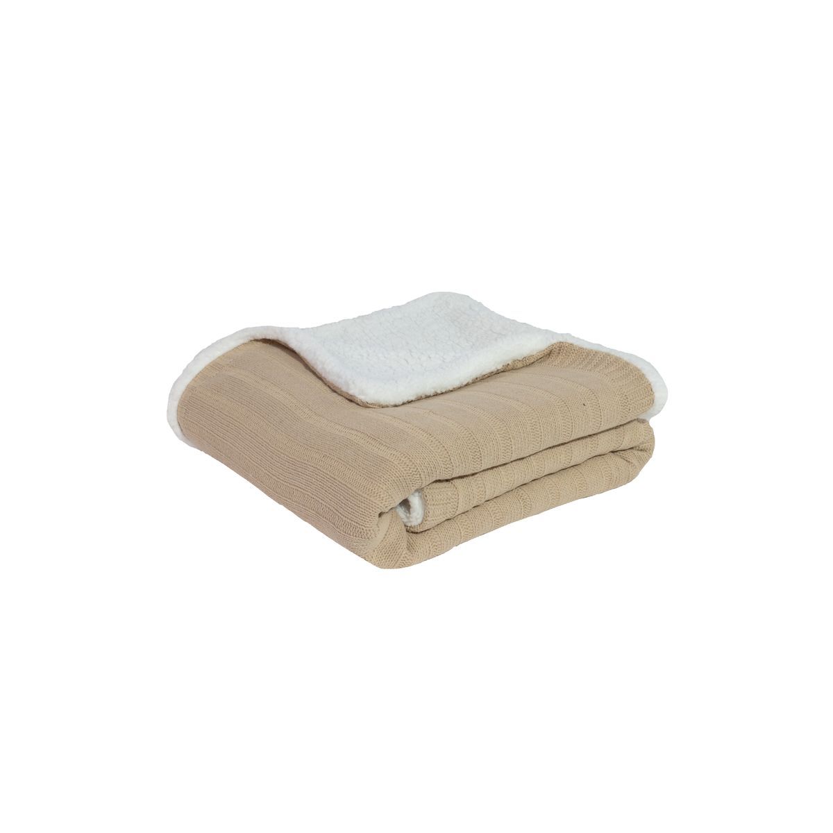 ACTUEL Plaid double face tricot/sherpa  