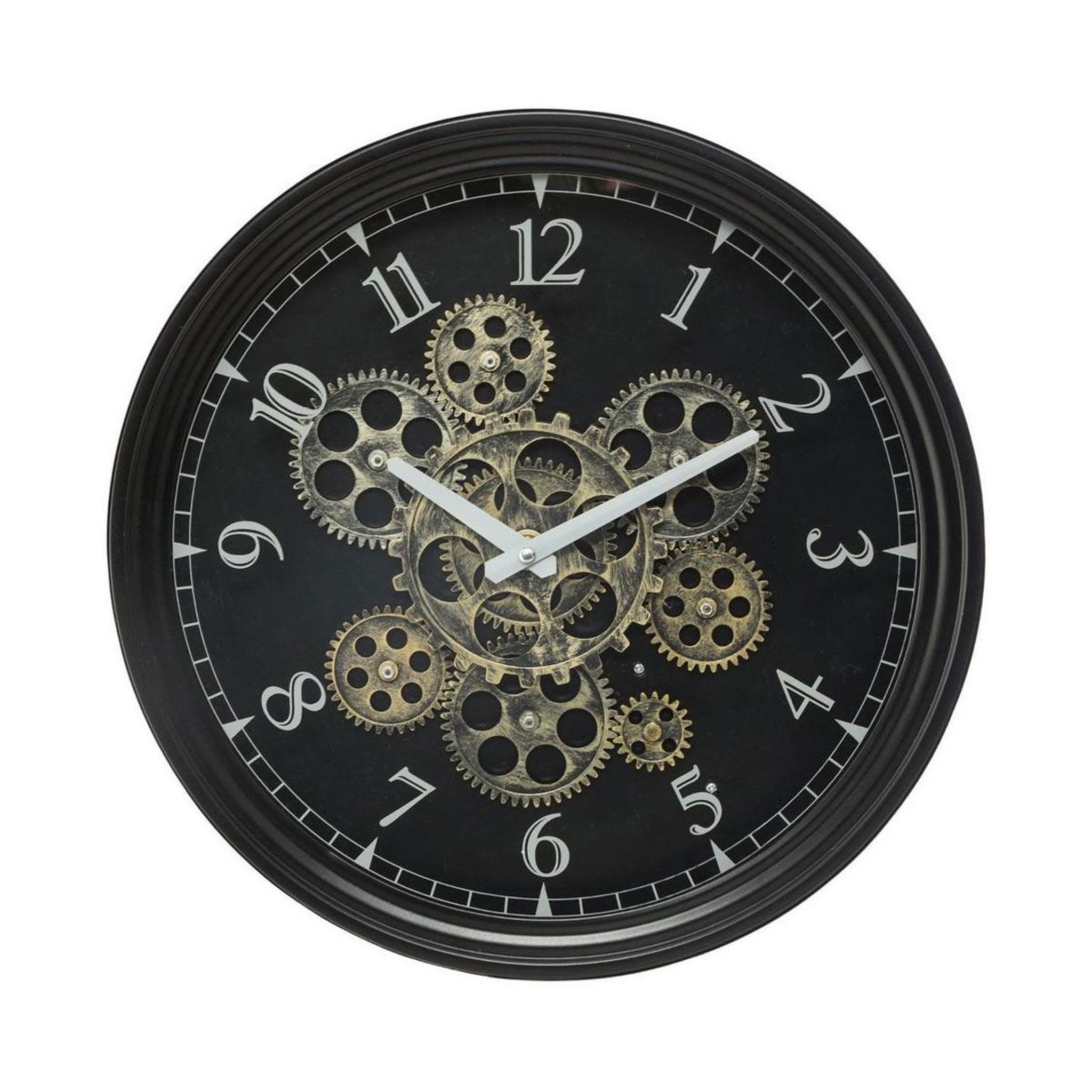 ATMOSPHERA Pendule vintage en métal  luxe  37cm noir