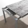 NOUVOMEUBLE Table à manger moderne effet bois et blanc JENA