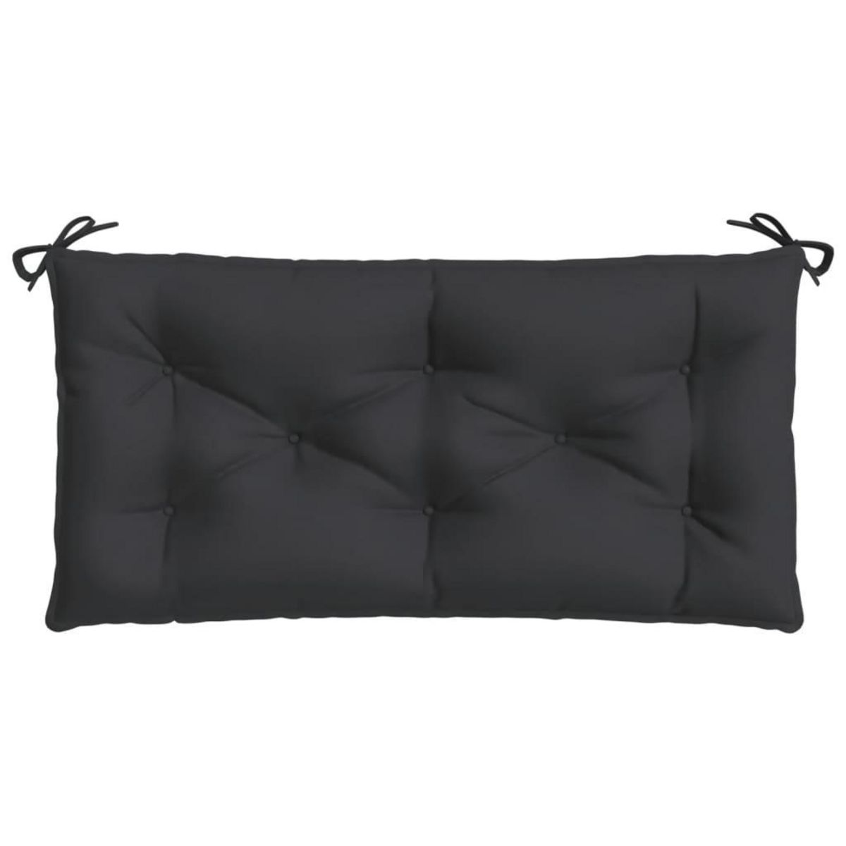 VIDAXL Coussin de banc de jardin noir 100x50x7 cm tissu oxford