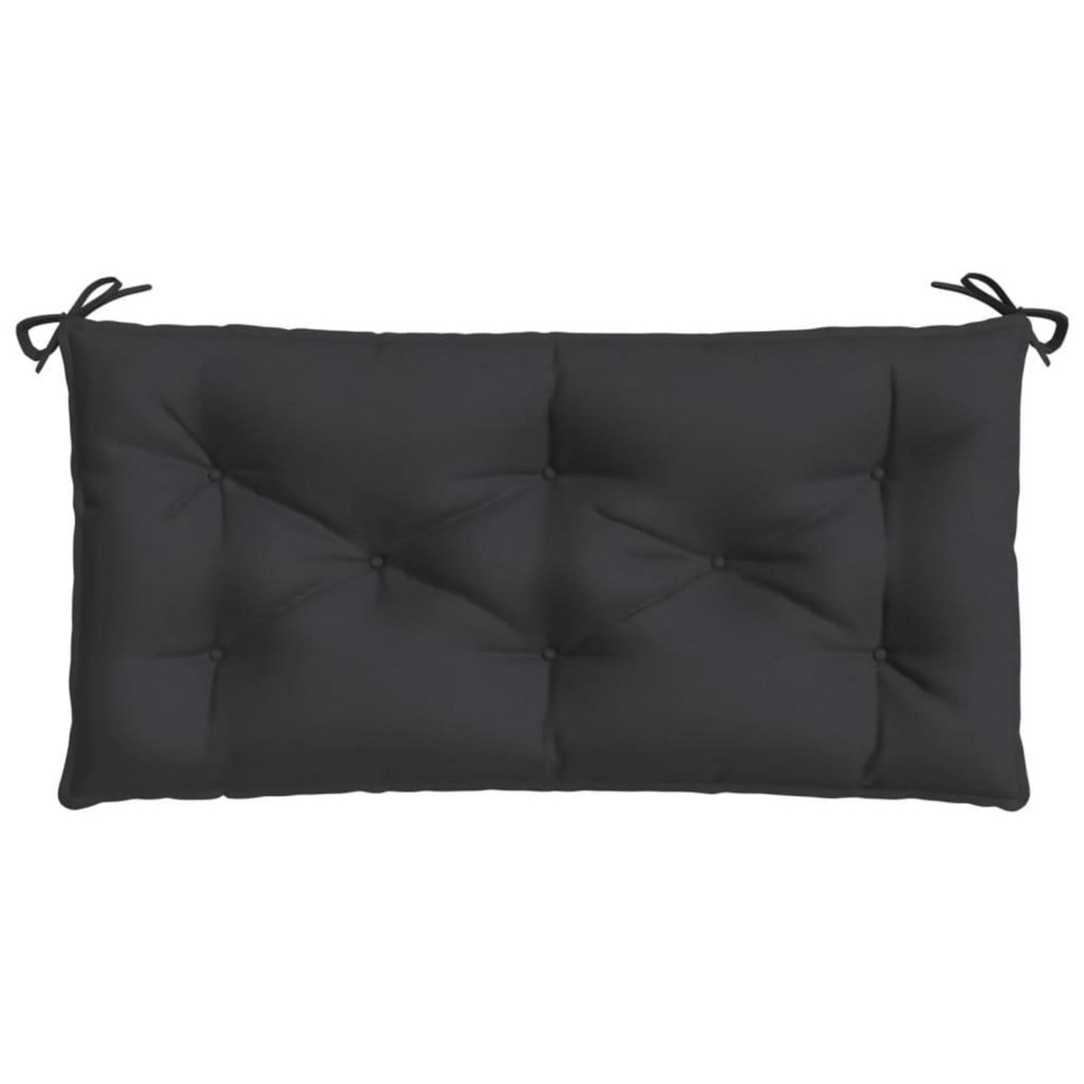 VIDAXL Coussin de banc de jardin noir 100x50x7 cm tissu oxford