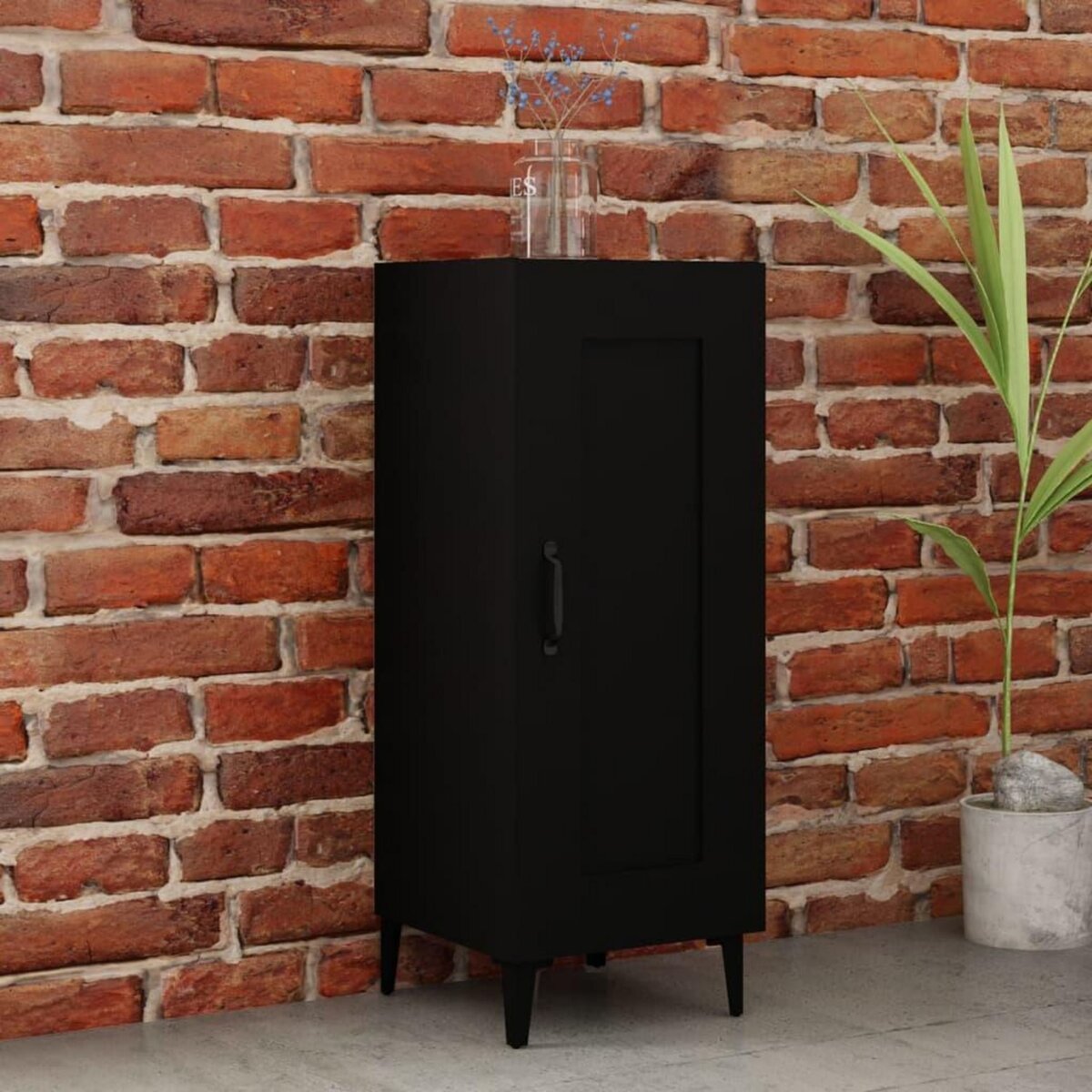 VIDAXL Buffet Noir 34,5x34x90 cm Bois d'ingenierie
