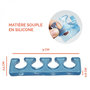 Voir la diapositive 3 : VIVEZEN Lot de 5 paires de séparateurs d'orteils en silicone