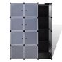 Voir la diapositive 3 : VIDAXL Armoire modulaire 9 compartiments Noir et blanc 37 x 115x150 cm