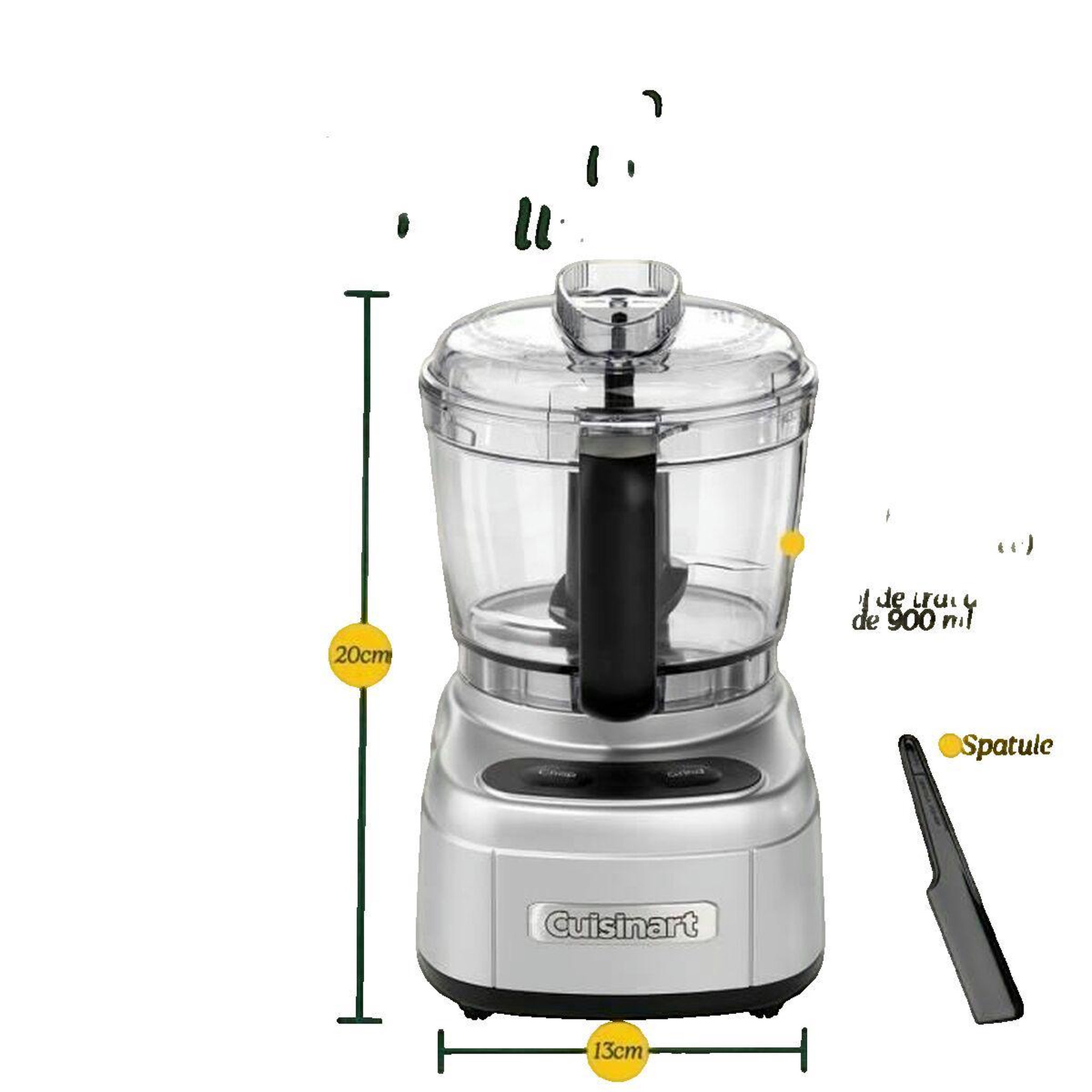 Voir la diapositive 2 : Cuisinart Mini hachoir 0.9l 250w - ECH4E