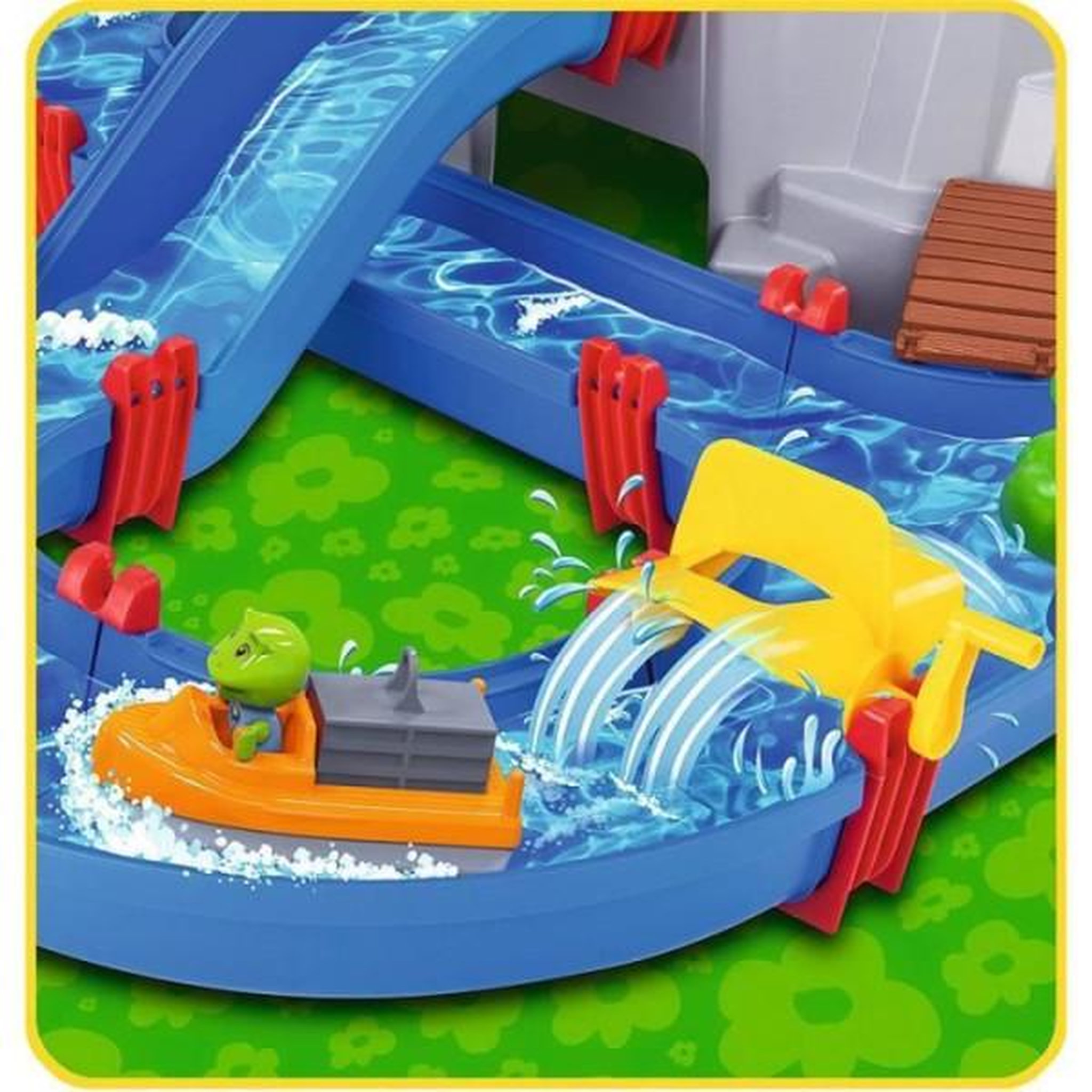Voir la diapositive 4 : SMOBY Smoby - Circuit de jeu d'eau AquaPlay - Mountain Lake - 2 bâteaux + 3 figurines animaux - Fabriqué en Allemagne - Dés 3ans