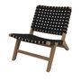 Voir la diapositive 1 : Rendez vous déco Fauteuil de jardin en teck et sangles en tissu noir-Tao