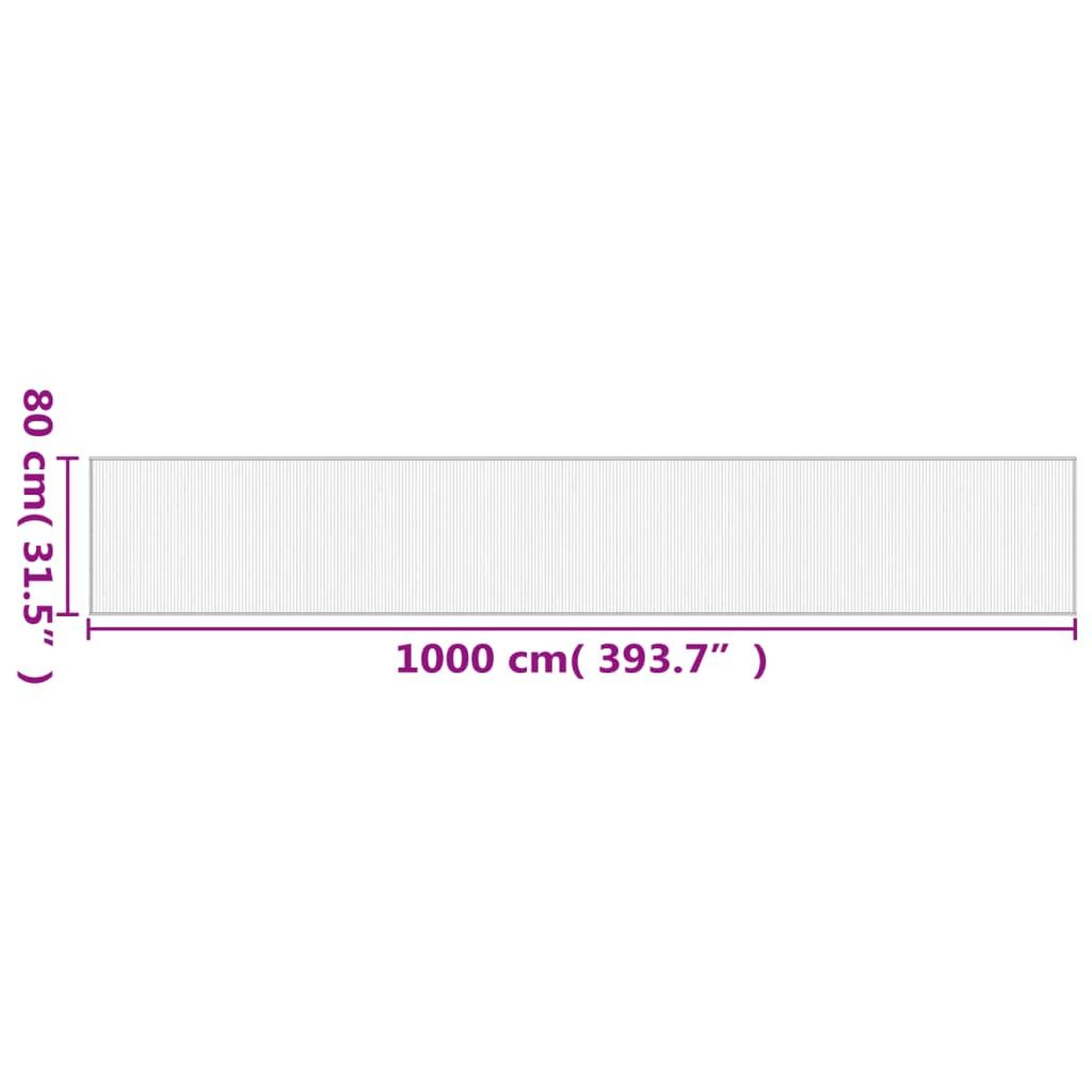 Voir la diapositive 6 : VIDAXL Tapis rectangulaire gris 80x1000 cm bambou