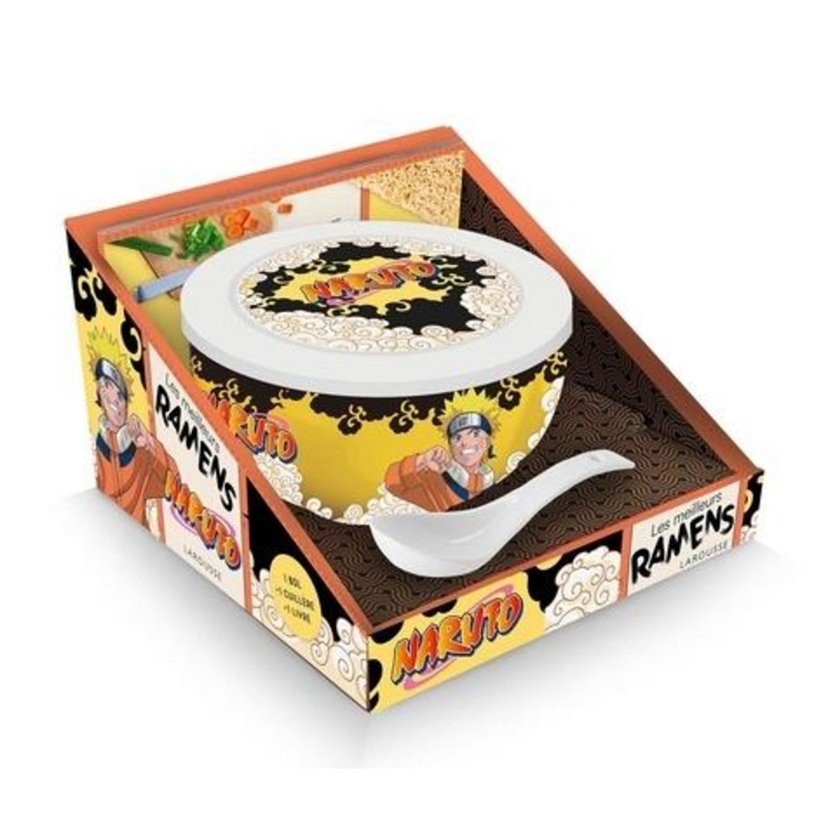 LES MEILLEURS RAMENS NARUTO. COFFRET AVEC 1 BOL, 1 CUILLERE EN CERAMIQUE ET 1 LIVRET DE 20 RECETTES, Larousse