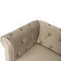 Voir la diapositive 5 : Paris Prix Canapé 3 Places Velours  Chesterfield  209cm Taupe
