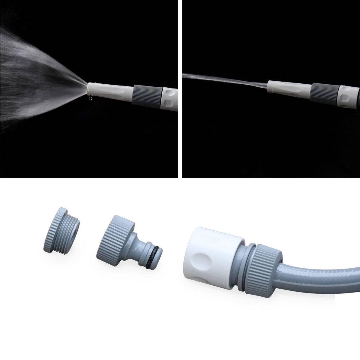 SWEEEK Dévidoir mural automatique 20m. enrouleur avec tuyau d'arrosage. raccord et lance fournis