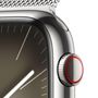 Voir la diapositive 3 : APPLE Montre connectée Serie 9 Cellular 45mm Acier/Argent Milanais Argent Loop