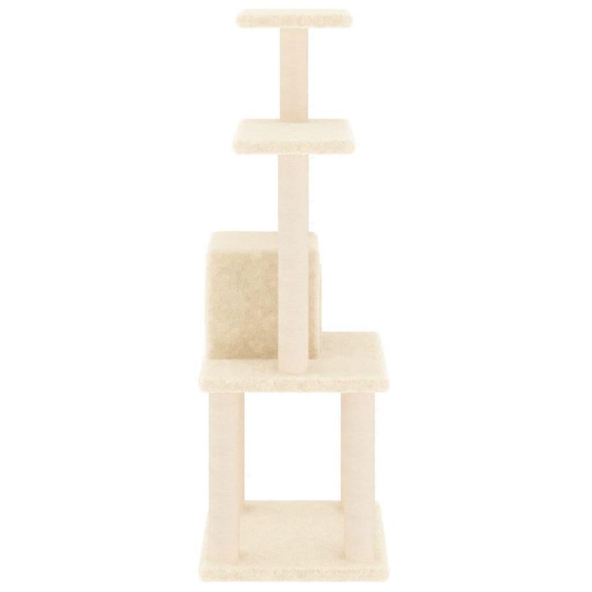 VIDAXL Arbre a chat avec griffoirs en sisal Creme 105 cm