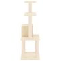 Voir la diapositive 4 : VIDAXL Arbre a chat avec griffoirs en sisal Creme 105 cm