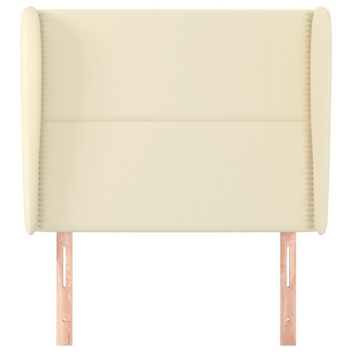 VIDAXL Tete de lit avec oreilles Creme 83x23x118/128 cm Similicuir