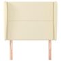 Voir la diapositive 3 : VIDAXL Tete de lit avec oreilles Creme 83x23x118/128 cm Similicuir