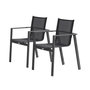 Voir la diapositive 2 : Paris Prix Lot de 2 Fauteuils de Jardin Empilables  Miami  84cm Gris Anthracite