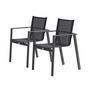 Voir la diapositive 2 : Paris Prix Lot de 2 Fauteuils de Jardin Empilables  Miami  84cm Gris Anthracite