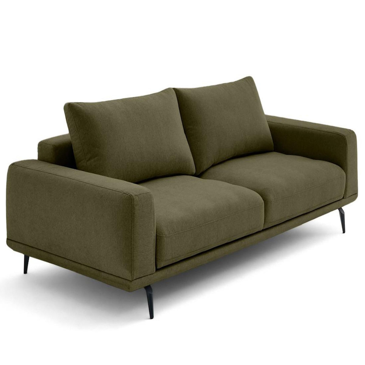 LISA DESIGN Vicence - canapé droit 3 places convertible en tissu