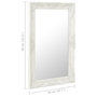 Voir la diapositive 6 : VIDAXL Miroir mural style baroque 50x80 cm Blanc