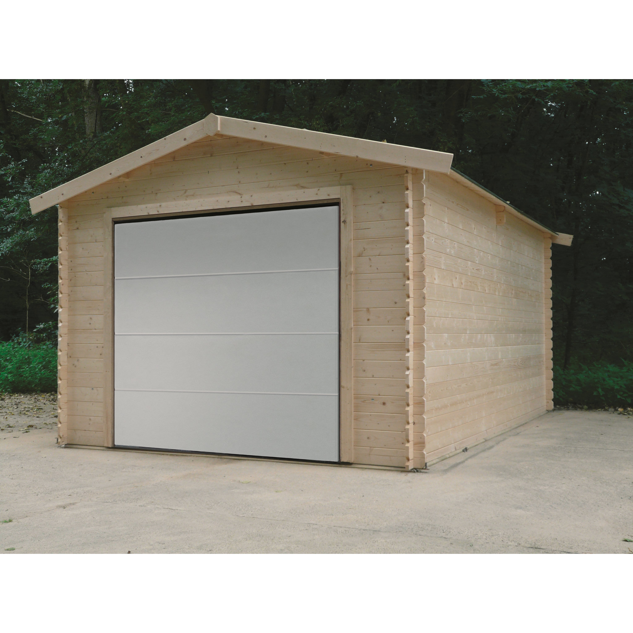 Voir la diapositive 2 : SOLID SUPERIA Garage avec porte sectionnelle - Bois - 16,20m² - BROOME