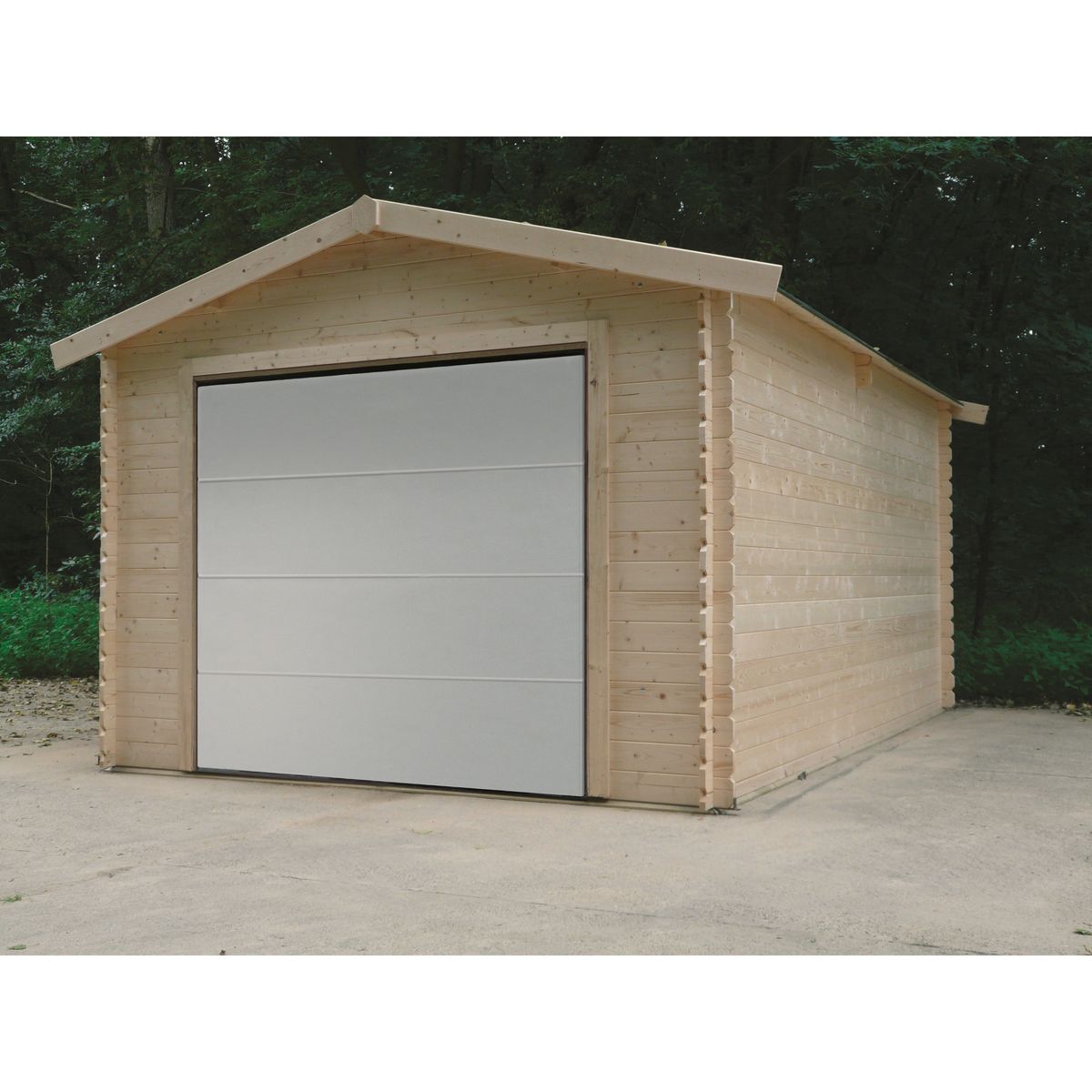 SOLID SUPERIA Garage avec porte sectionnelle - Bois - 16,20m² - BROOME