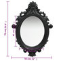 Voir la diapositive 6 : VIDAXL Miroir mural style chateau 56x76 cm Noir