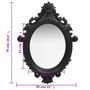 Voir la diapositive 6 : VIDAXL Miroir mural style chateau 56x76 cm Noir