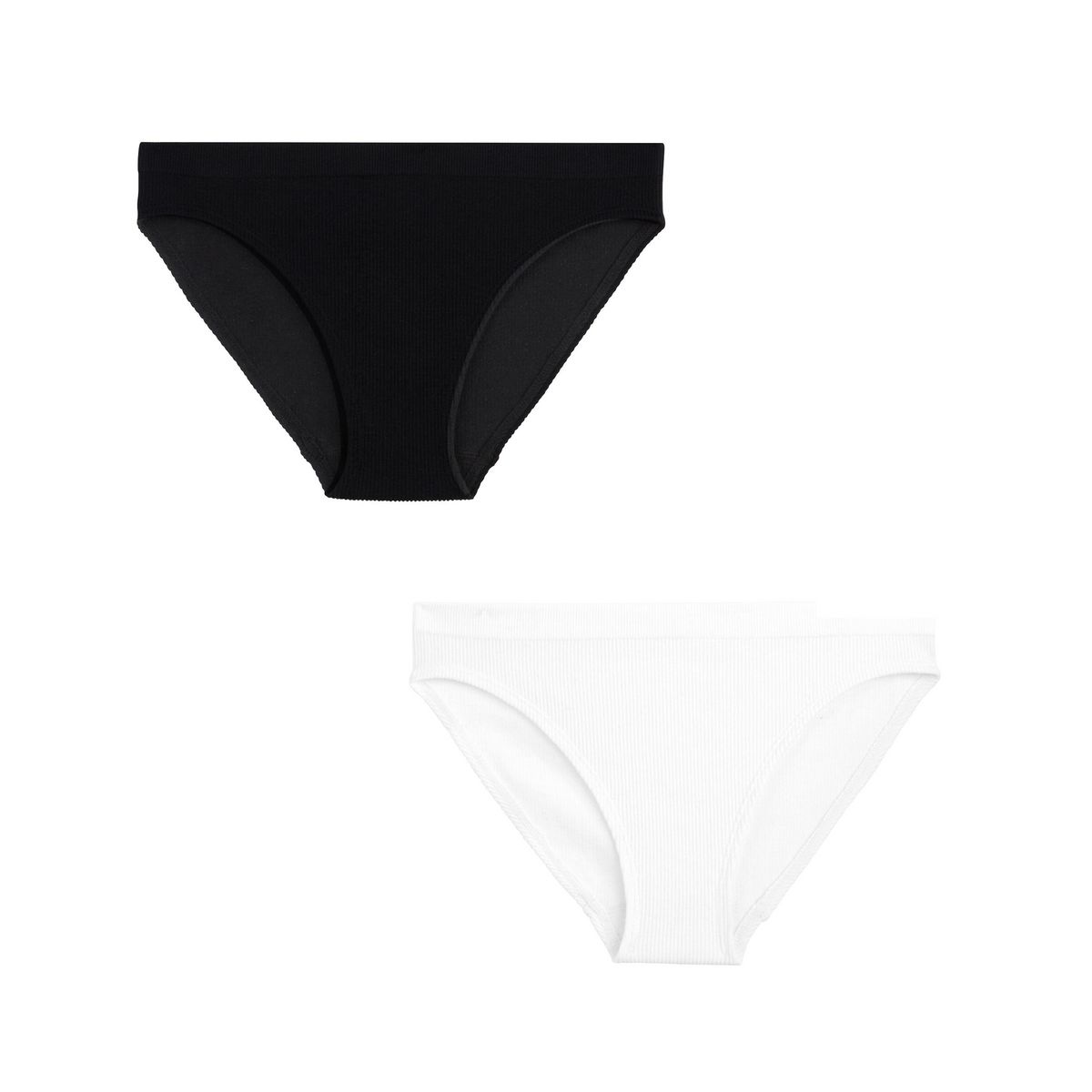 Petit Béguin Lot de 2 culottes noire et blanche fille Saeva