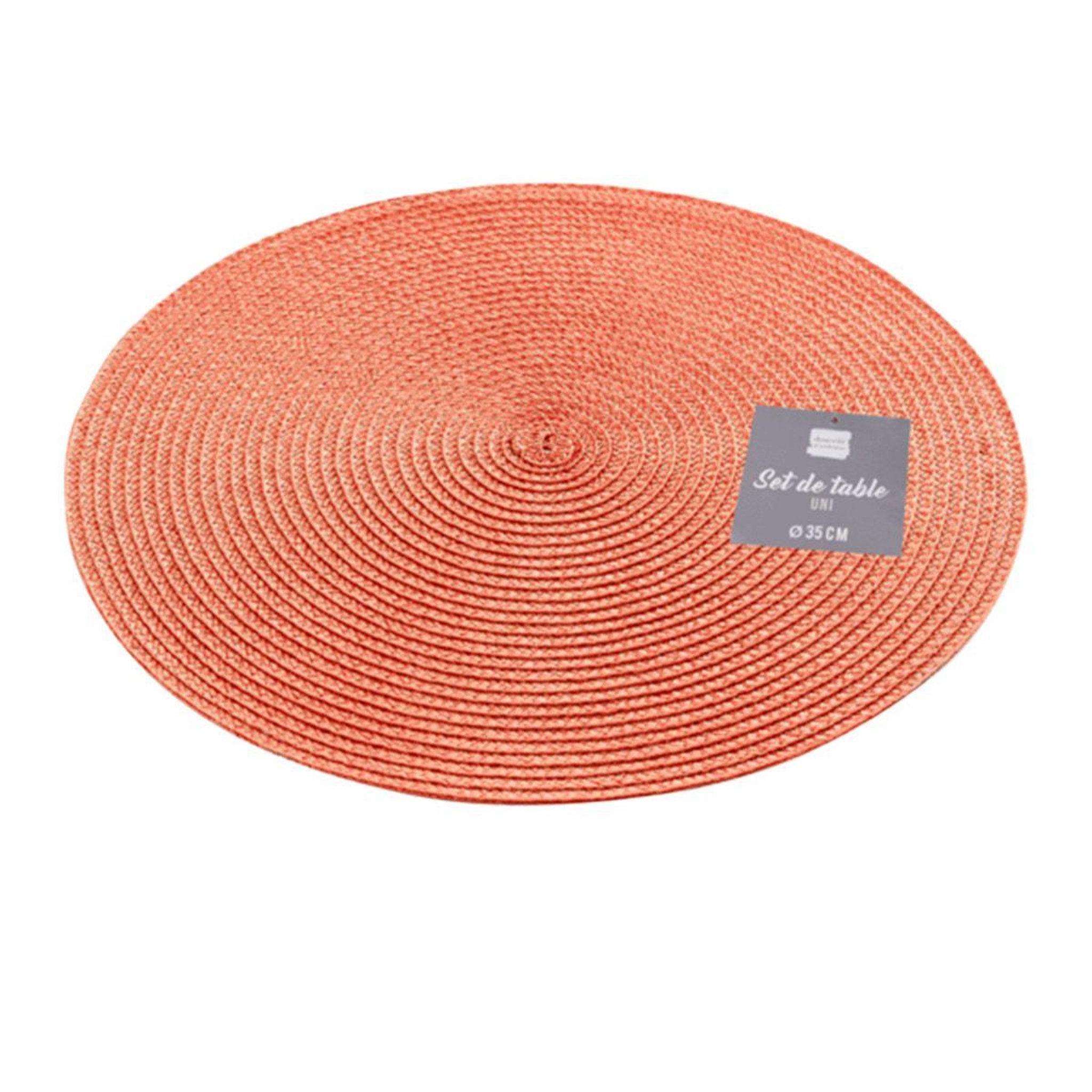 Voir la diapositive 2 : Douceur d'Intérieur Set de table uni  zebulon  35cm orange brique