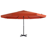 VIDAXL Parasol d'exterieur avec mat en aluminium 500 cm terre cuite