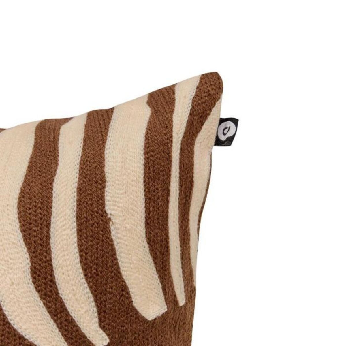 ATMOSPHERA Coussin Déco Brodé  Hary  30x50cm Marron